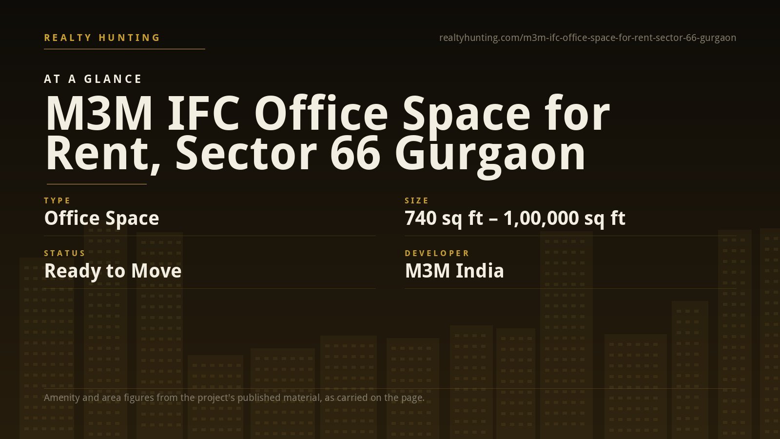 M3M IFC Office Space for Rent, Sector 66 Gurgaon — photo 2