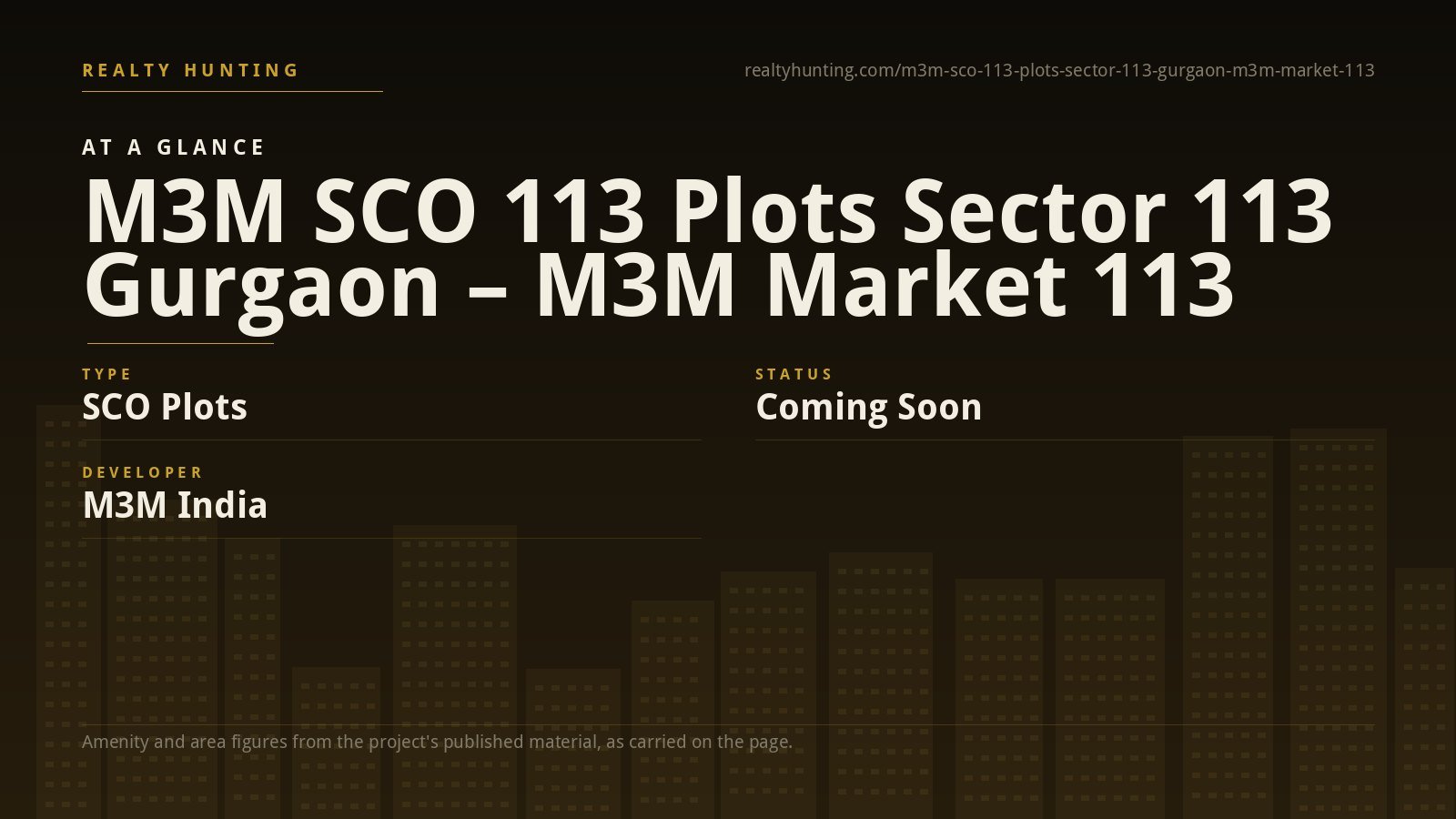 M3M SCO 113 Plots Sector 113 Gurgaon – M3M Market 113 — photo 1