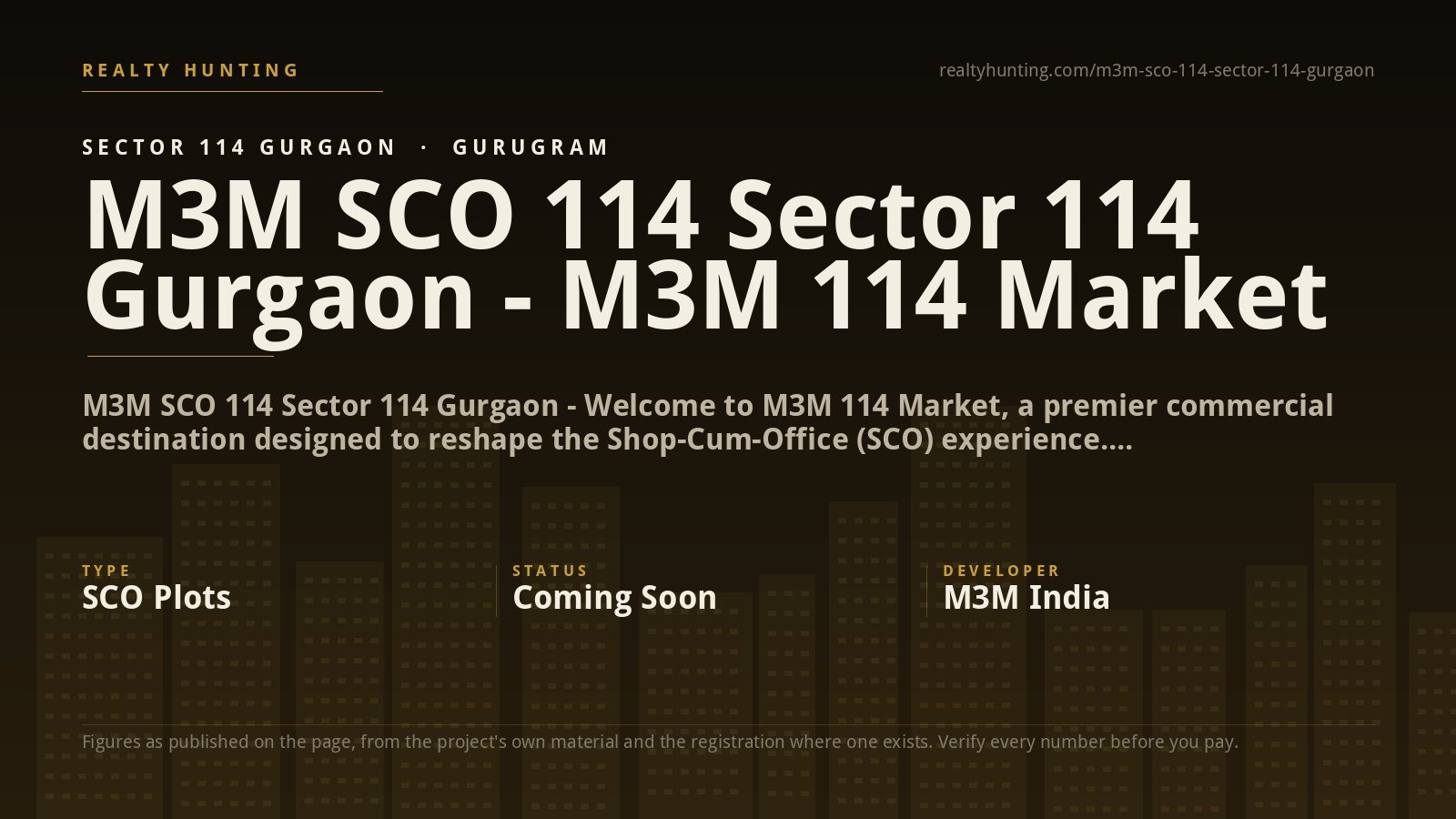 M3M SCO 114 Sector 114 Gurgaon - M3M 114 Market