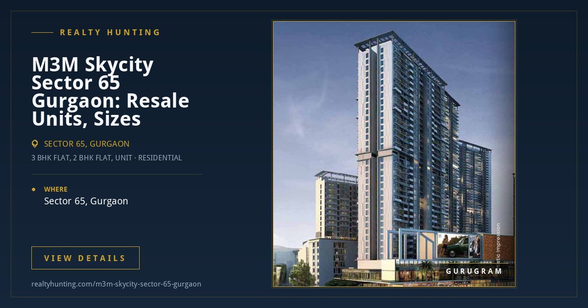 M3M Skycity Sector 65 Gurgaon