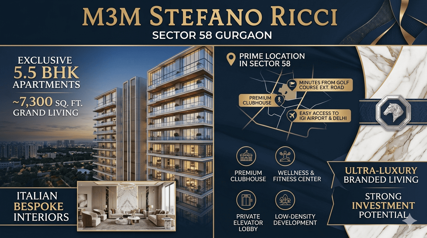 M3M Stefano Ricci Sector 58 Gurgaon Upcoming Branded Residences