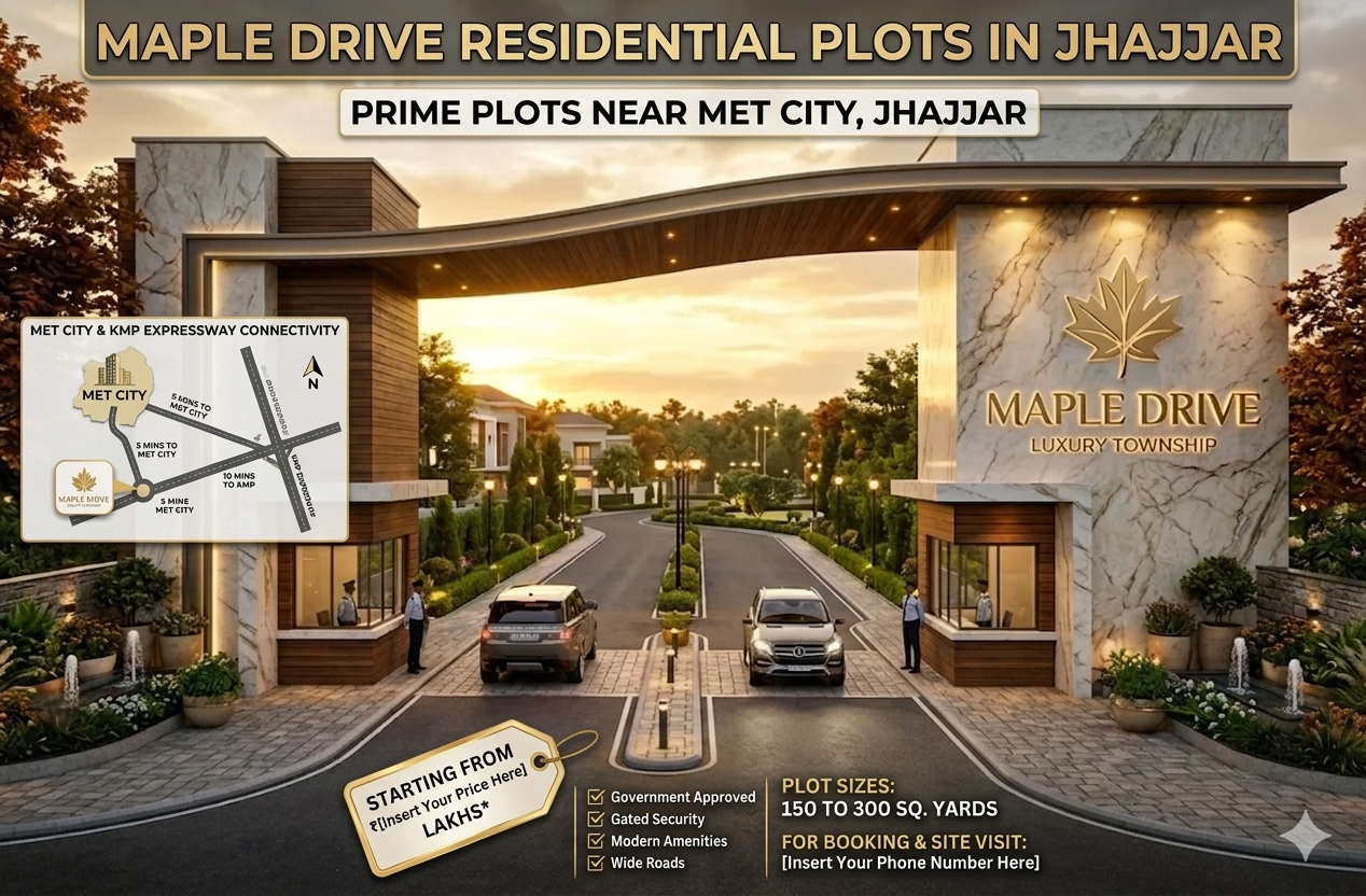 Maple Drive Jhajjar Residential plots near MET City