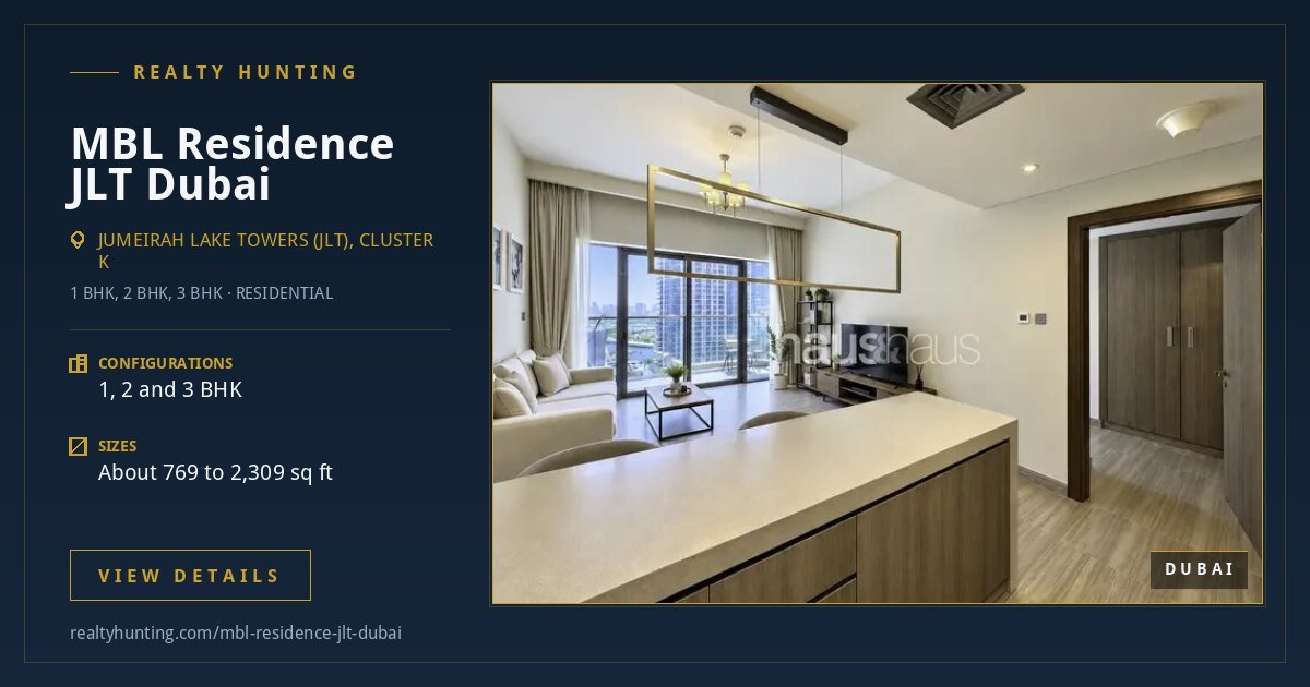 MBL Residence Jumeirah Lake Towers Dubai