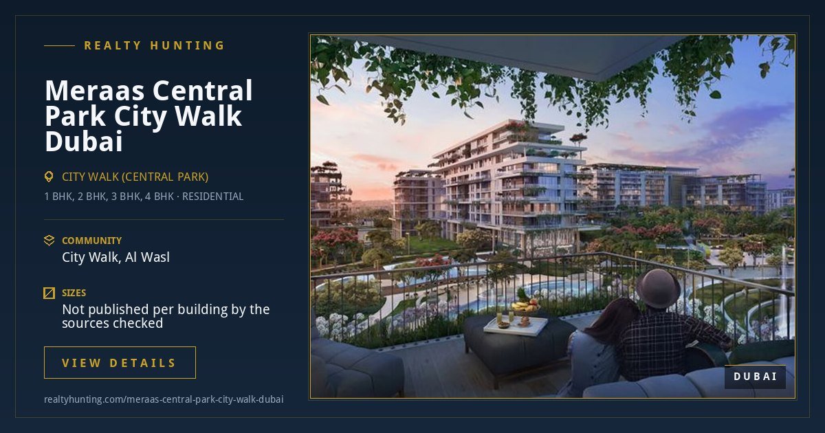 Meraas Central Park City Walk Dubai