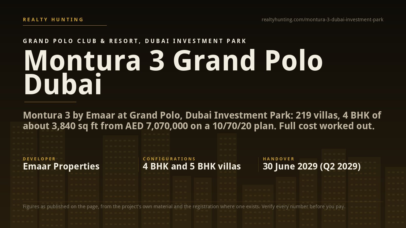Montura 3 Grand Polo Dubai Investment Park
