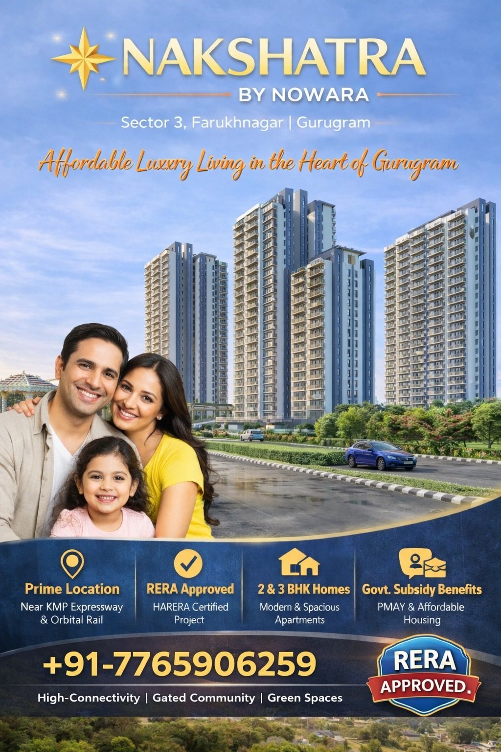 Nakshatra Affordable Housing by Nowara Sector 3 Farukhnagar Gurgaon