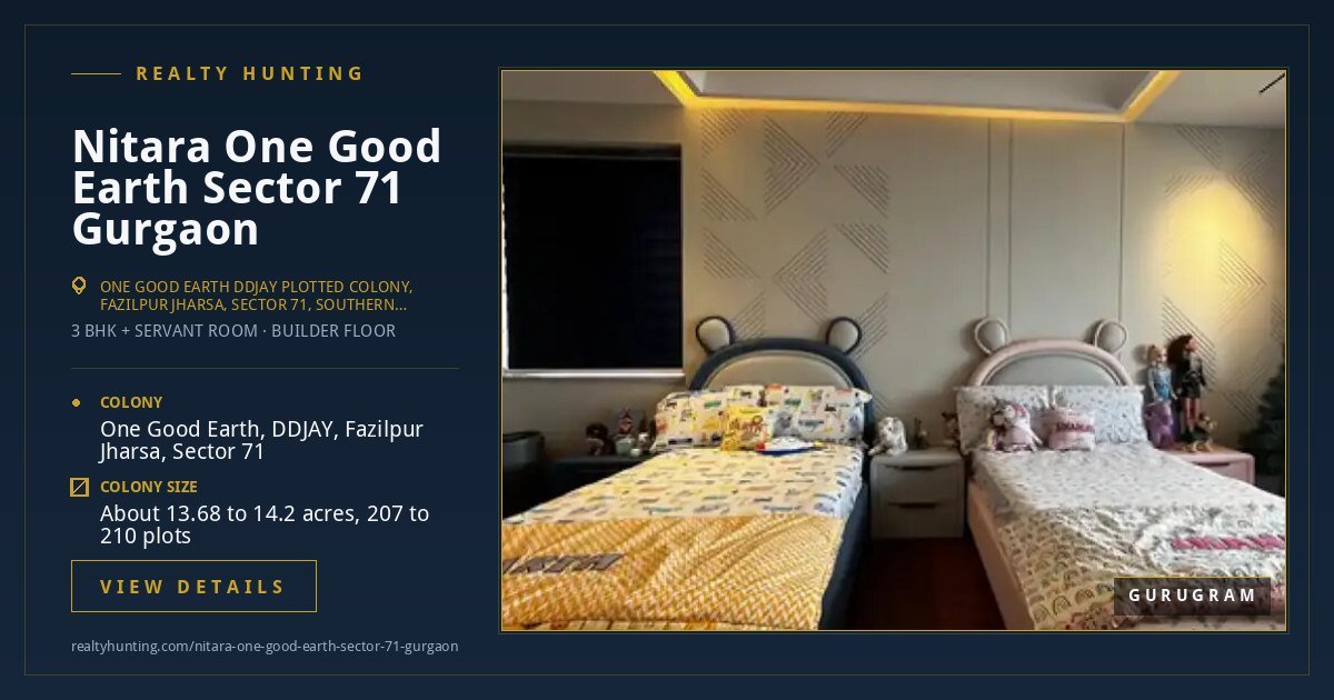 Nitara One Good Earth Sector 71 Gurgaon