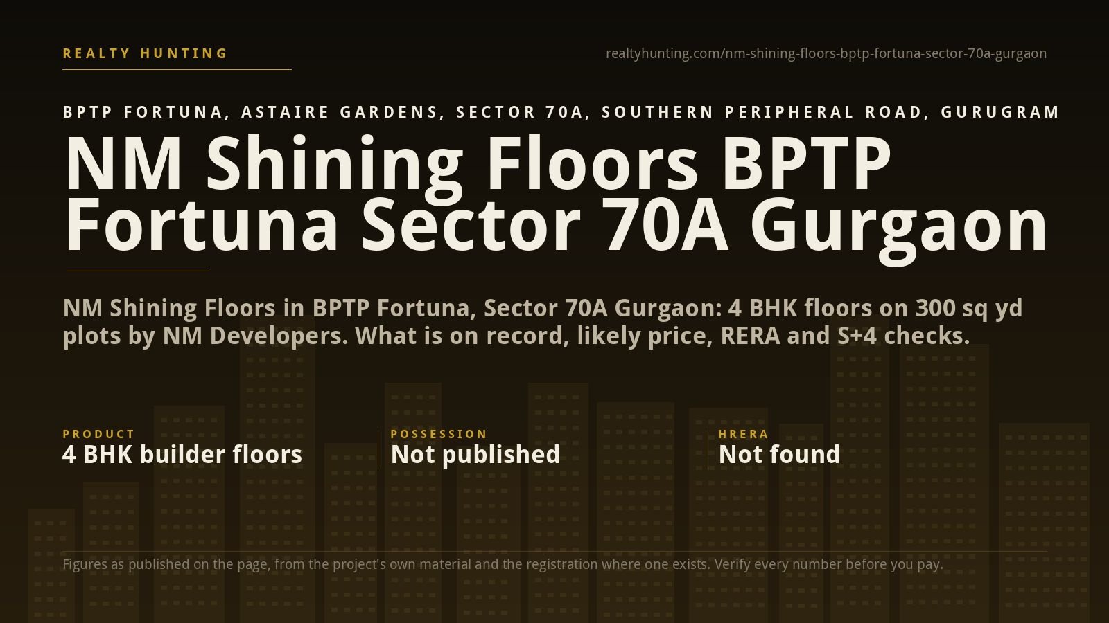 NM Shining Floors at BPTP Fortuna Sector 70A Gurgaon