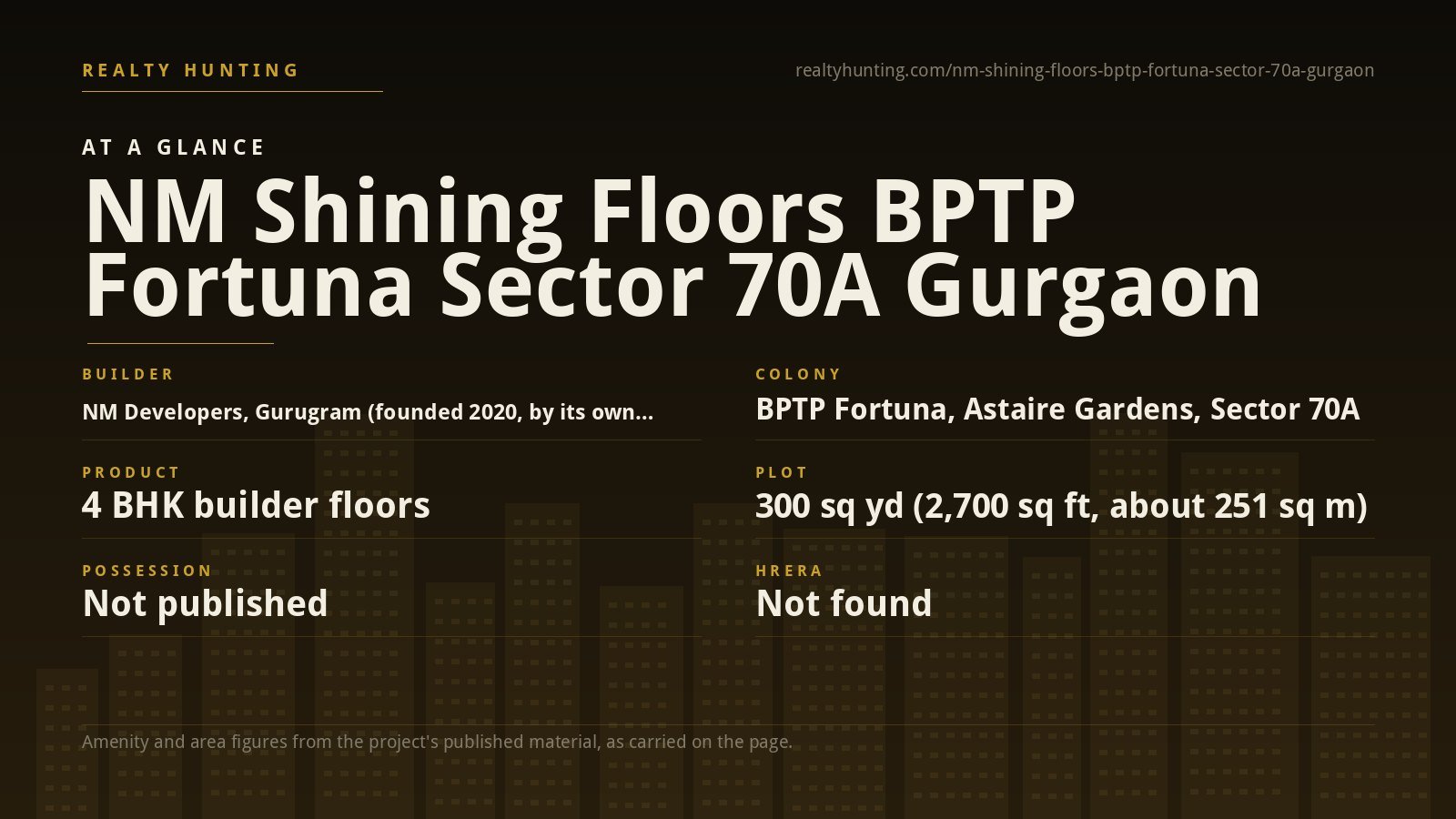 NM Shining Floors at BPTP Fortuna Sector 70A Gurgaon — photo 2