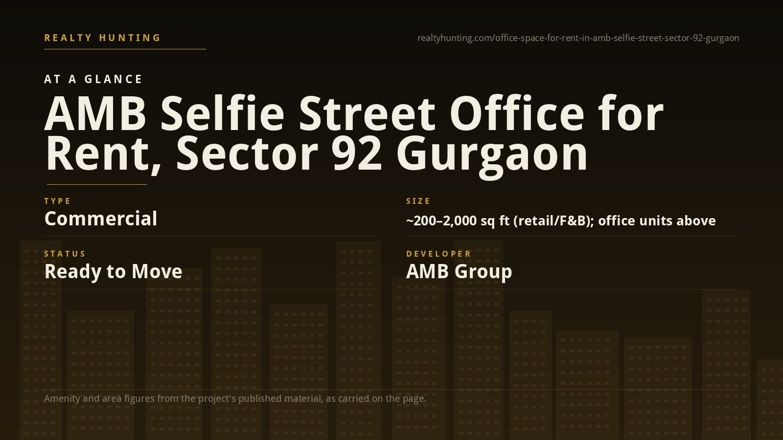 AMB Selfie Street Office for Rent, Sector 92 Gurgaon — photo 1