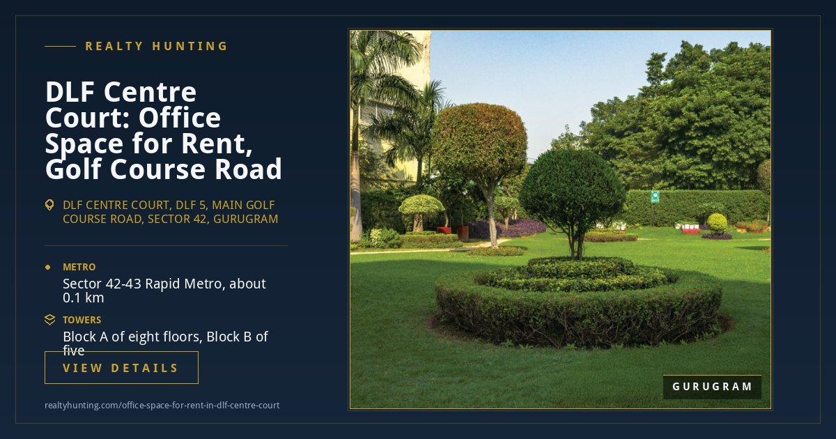 DLF Centre Court Office for Rent, Golf Course Road Gurgaon — photo 4