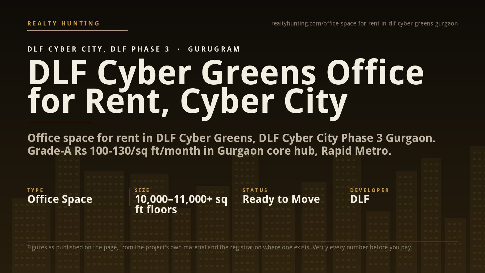 DLF Cyber Greens Office for Rent, Cyber City Gurgaon