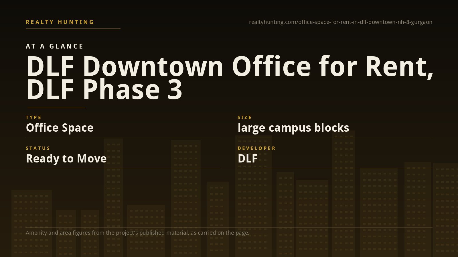 DLF Downtown Office for Rent, DLF Phase 3 Gurgaon — photo 1
