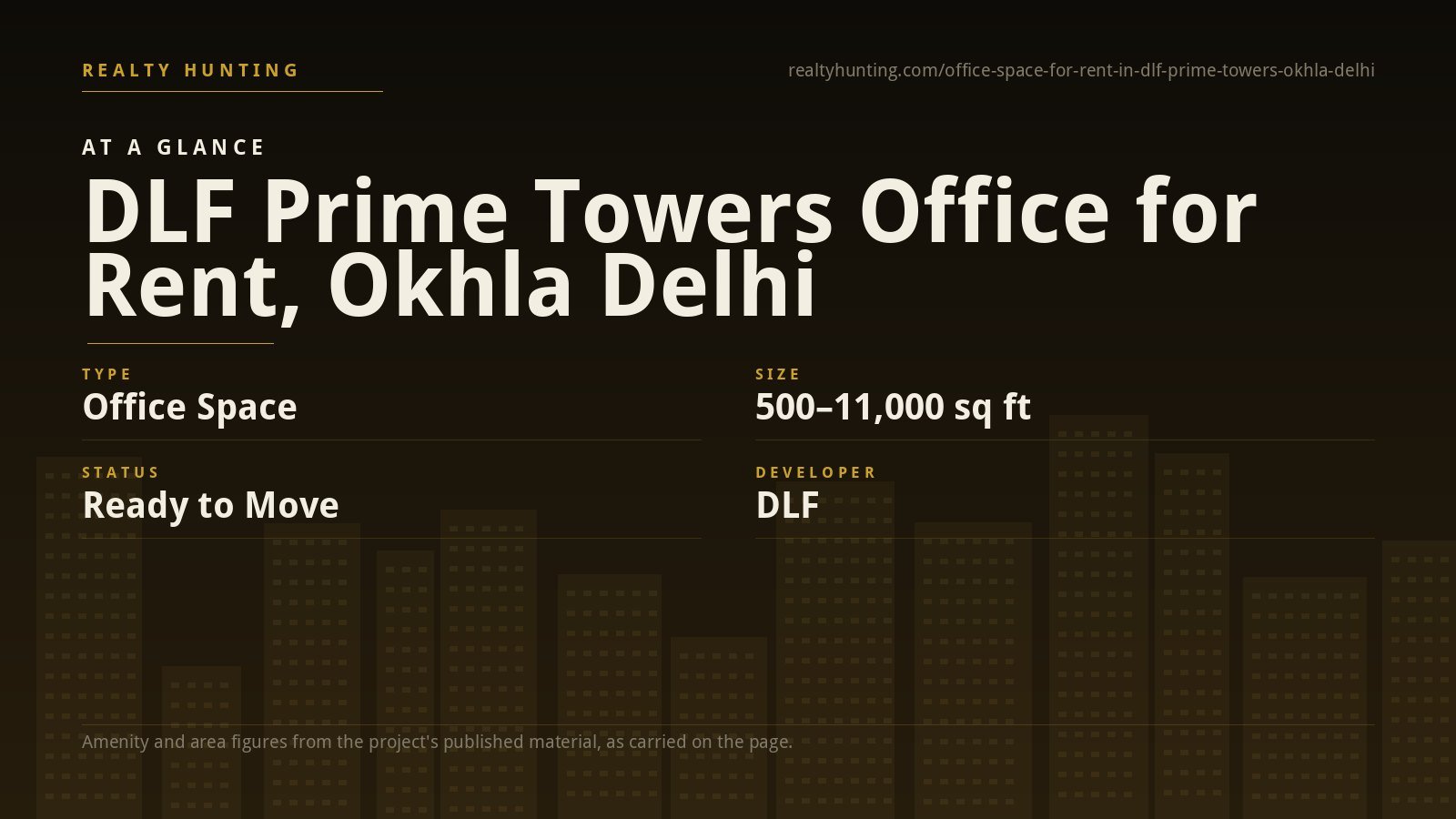 DLF Prime Towers Office for Rent, Okhla New Delhi — photo 1