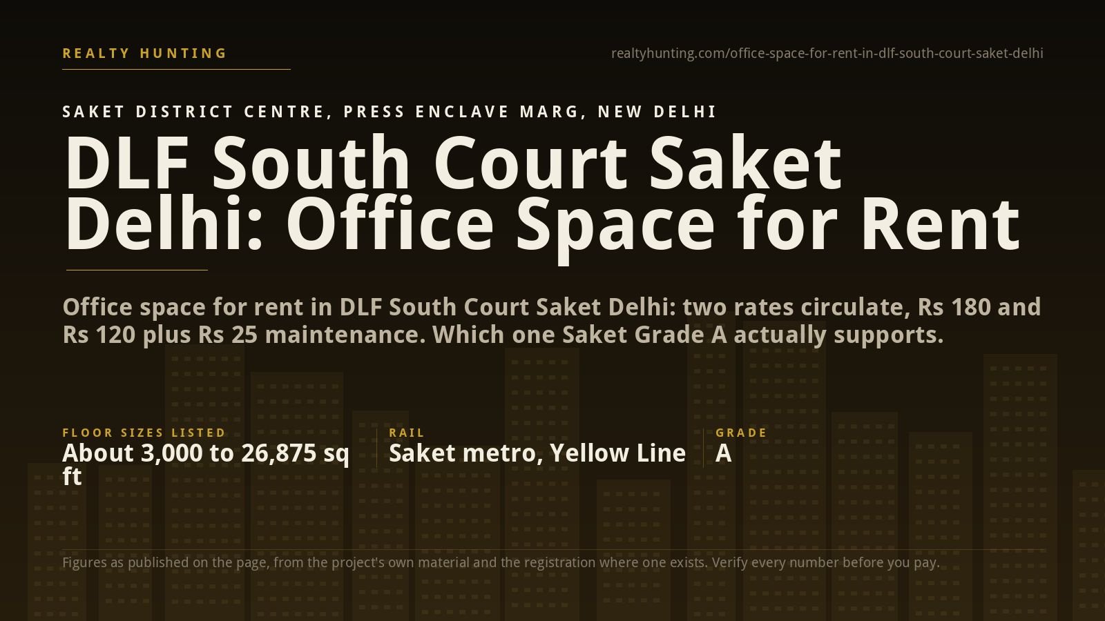 DLF South Court Office for Rent, Saket New Delhi