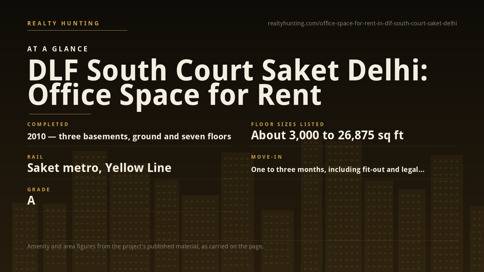 DLF South Court Office for Rent, Saket New Delhi — photo 1