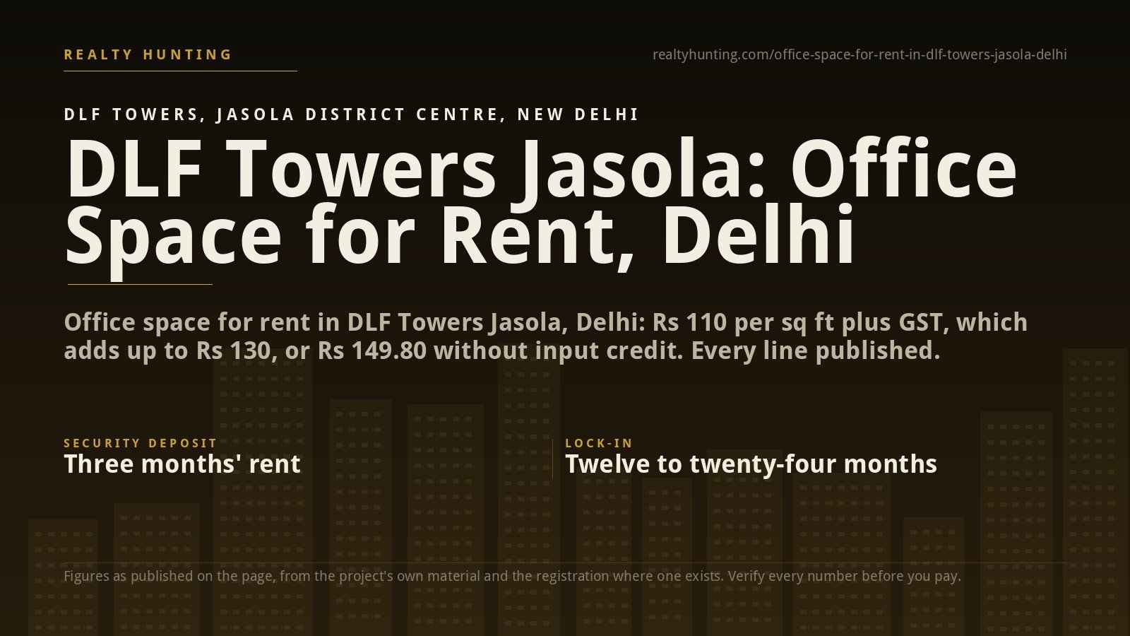 DLF Towers Jasola Office for Rent, South Delhi