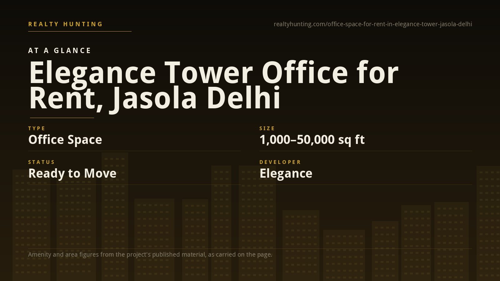 Elegance Tower Office for Rent, Jasola New Delhi — photo 1