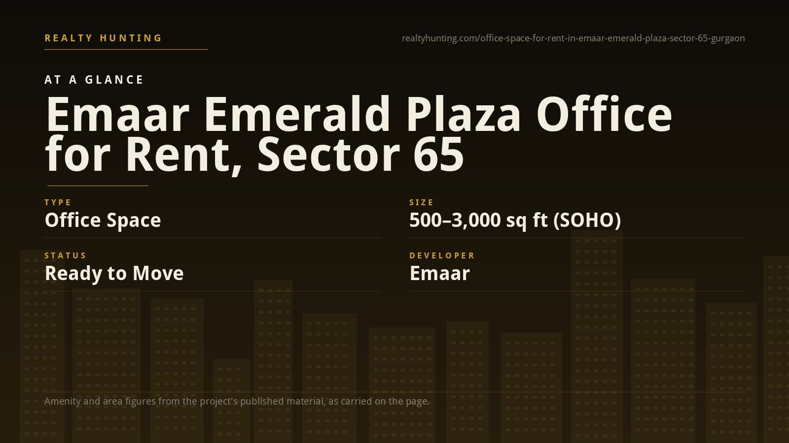 Emaar Emerald Plaza Office for Rent, Sector 65 Gurgaon — photo 1