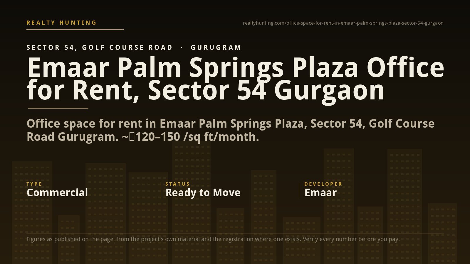 Emaar Palm Springs Plaza Office for Rent, Sector 54 Gurgaon