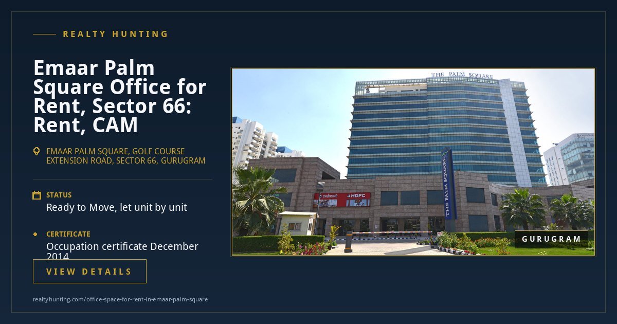 Emaar Palm Square Office for Rent, Sector 66 Gurgaon — photo 2