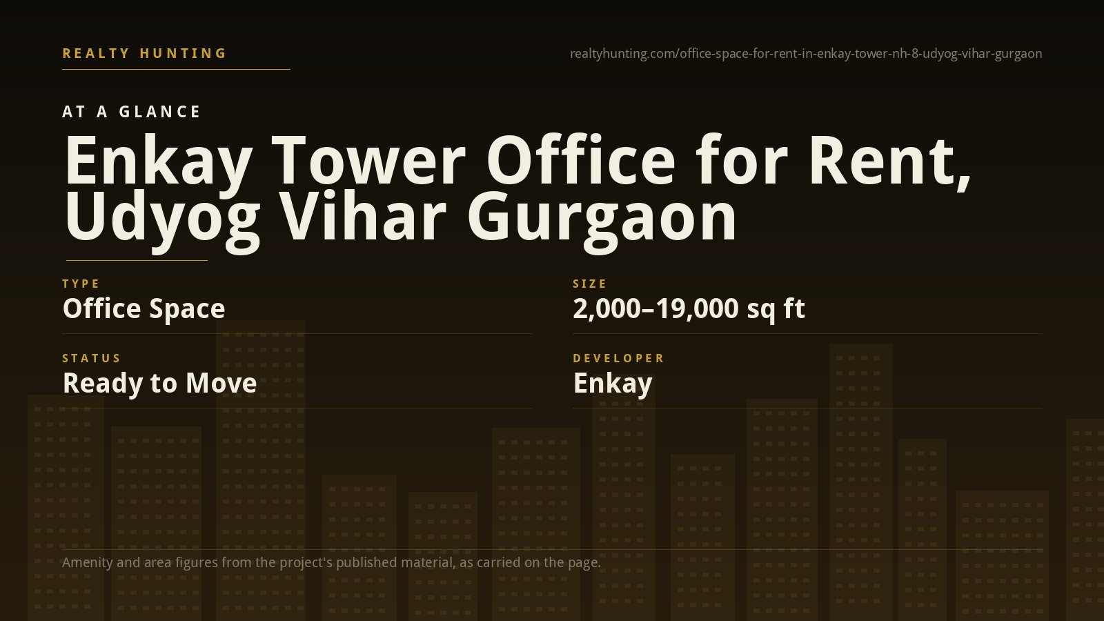 Enkay Tower Office for Rent, Udyog Vihar Gurgaon — photo 1