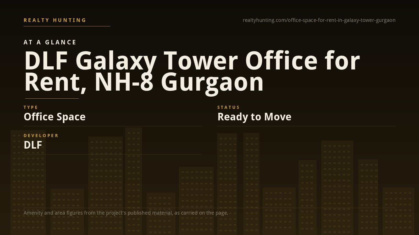 DLF Galaxy Tower Office for Rent, Silokhera NH-8 Gurgaon — photo 1