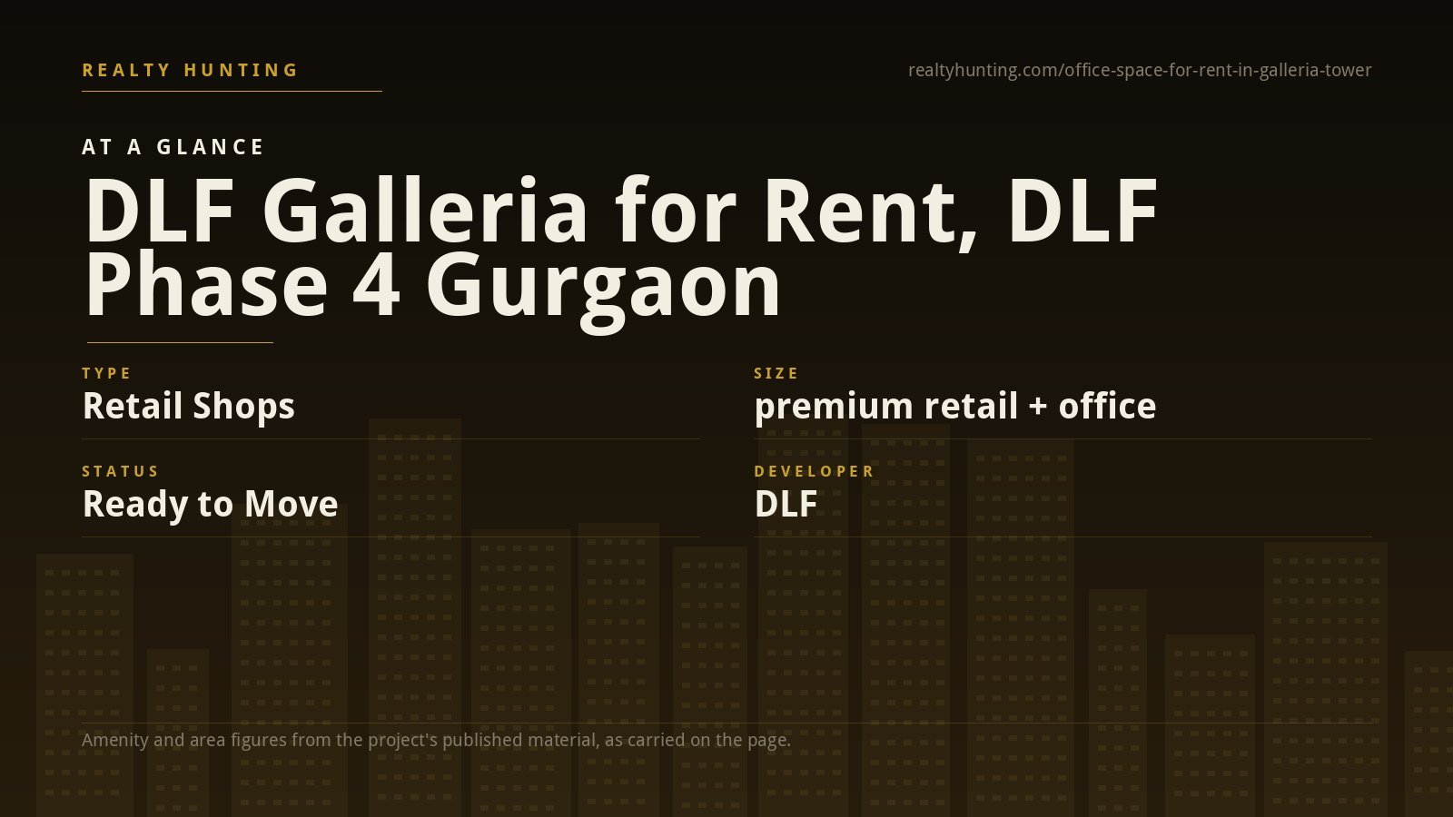 DLF Galleria Shop & Office for Rent, DLF Phase 4 Gurgaon — photo 1