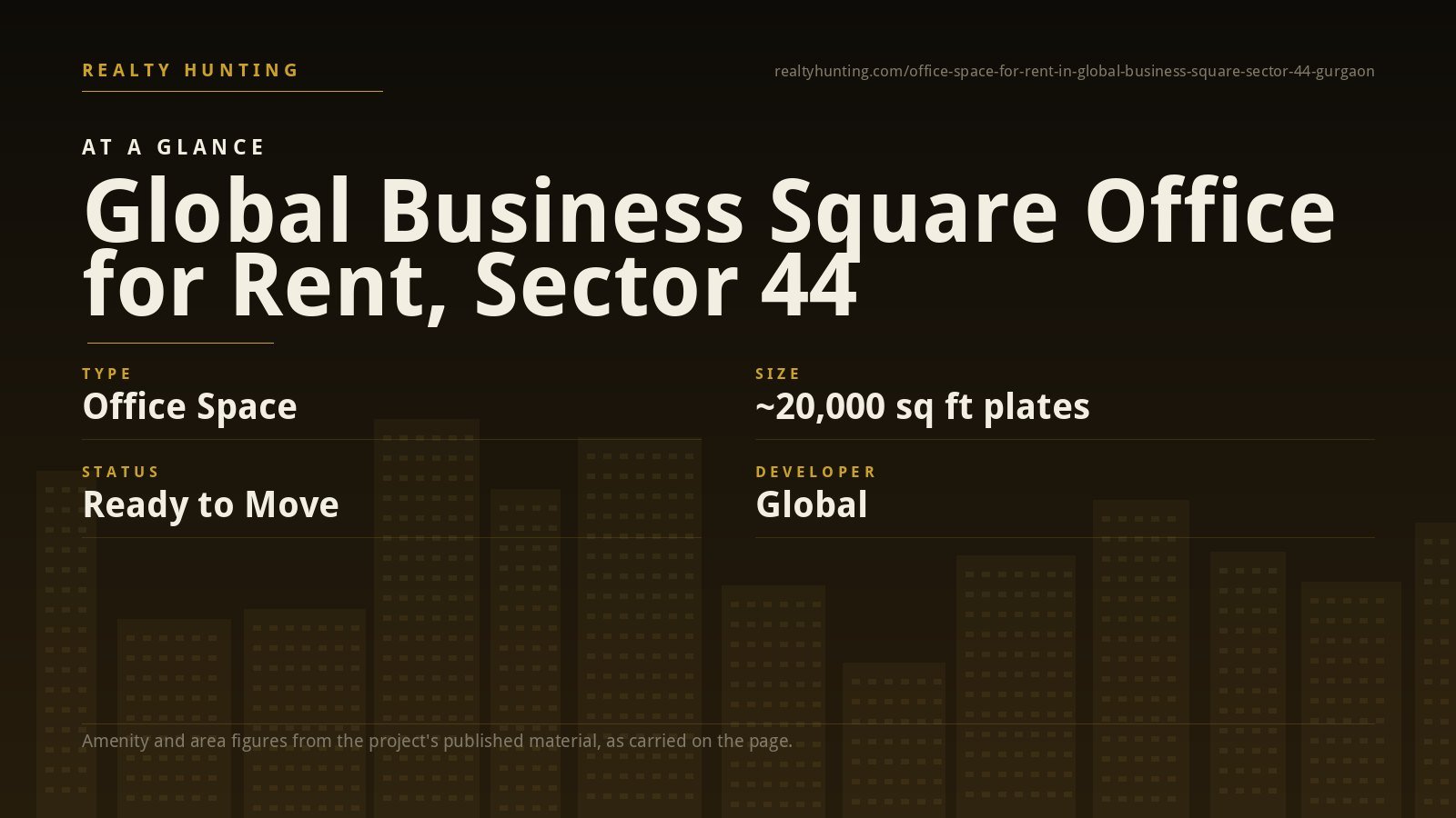 Global Business Square Office for Rent, Sector 44 Gurgaon — photo 1