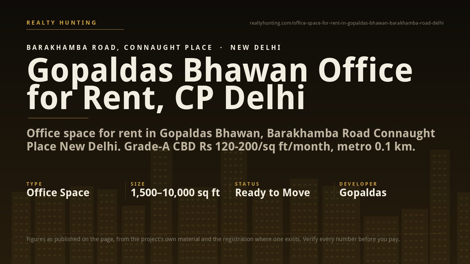 Gopaldas Bhawan Office for Rent, Barakhamba Road Delhi