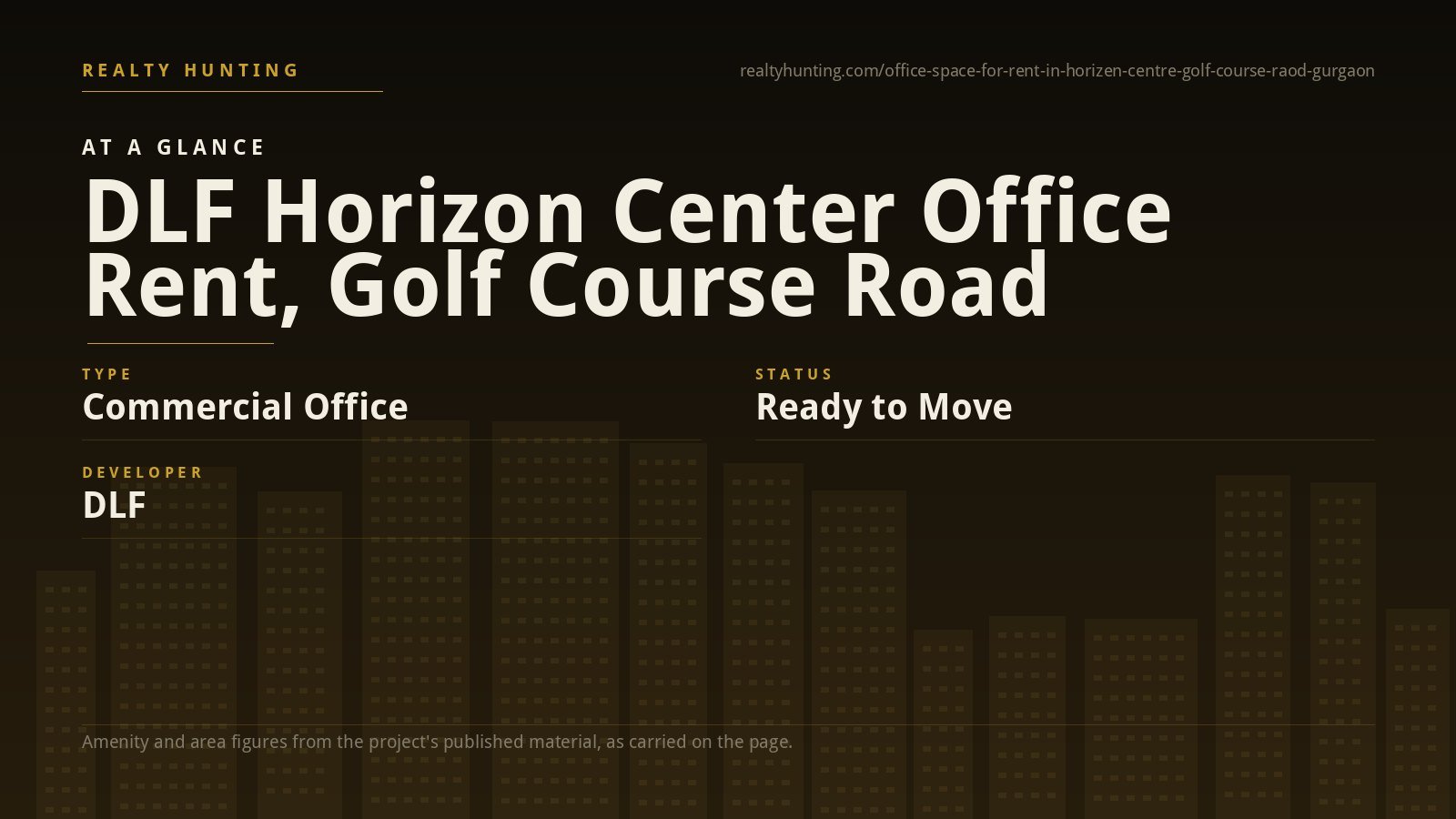 DLF Horizon Center Office for Rent, Golf Course Road Gurgaon — photo 2