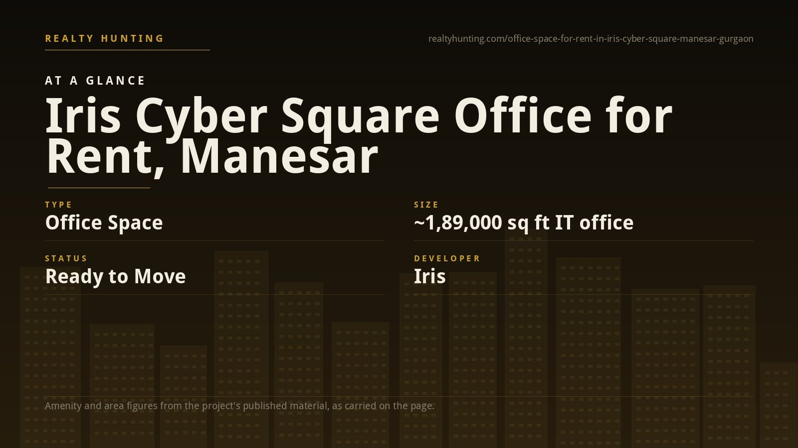 Iris Cyber Square Office for Rent, Manesar Gurgaon — photo 1