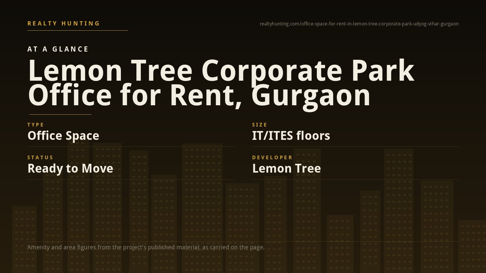 Lemon Tree Corporate Park Office for Rent, Udyog Vihar Gurgaon — photo 1