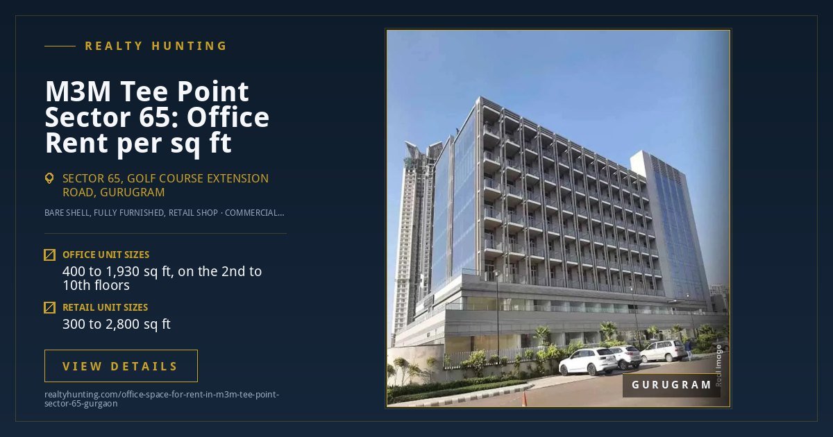 M3M Tee Point Office for Rent, Sector 65 Gurgaon