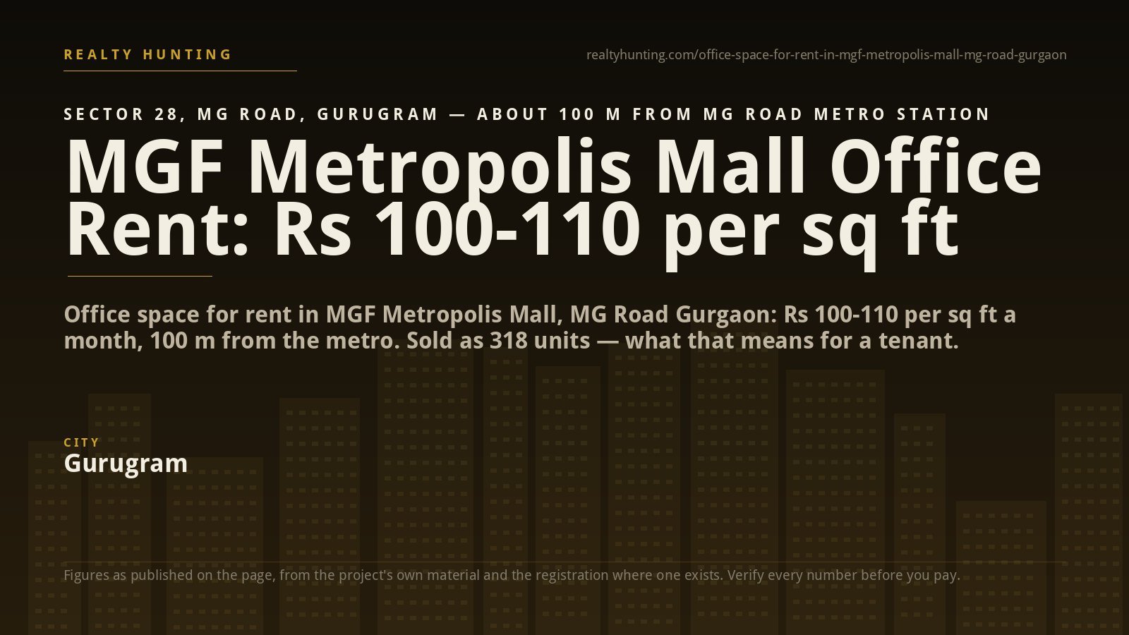 MGF Metropolis Mall Office for Rent, MG Road Gurgaon