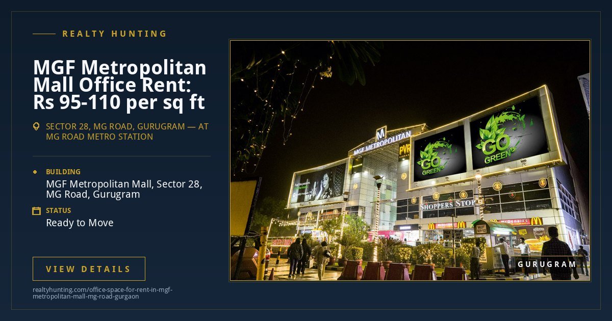 MGF Metropolitan Mall Office for Rent, MG Road Gurgaon — photo 3
