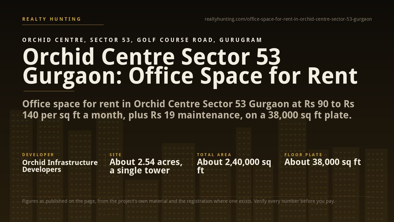 Orchid Centre Office for Rent, Sector 53 Gurgaon