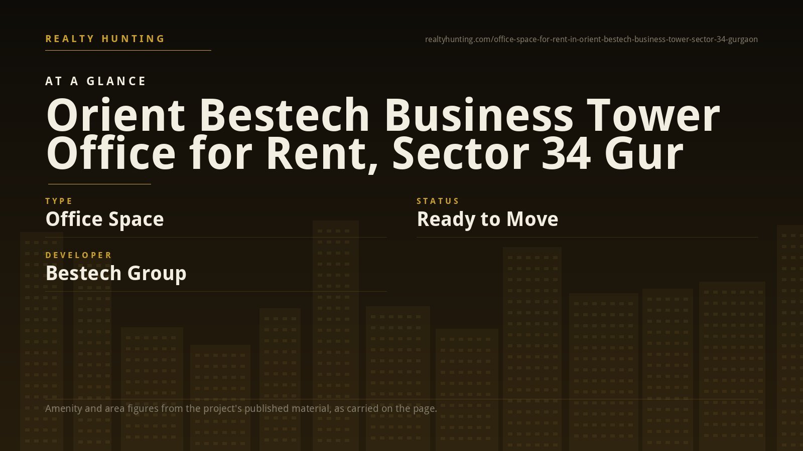 Orient Bestech Business Tower Office for Rent, Sector 34 Gurgaon — photo 1