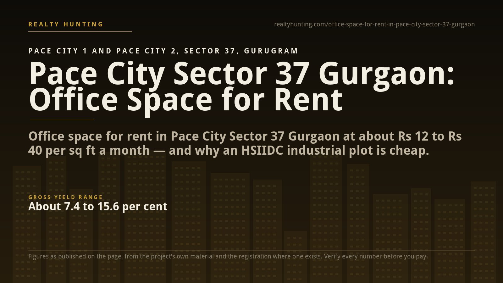 Pace City Sector 37 Gurgaon: Office Space for Rent