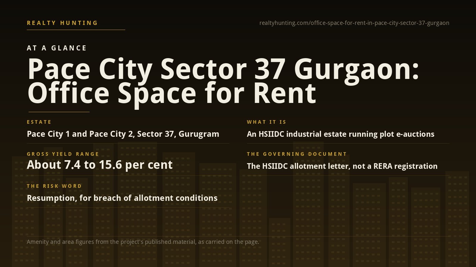 Pace City Sector 37 Gurgaon: Office Space for Rent — photo 1