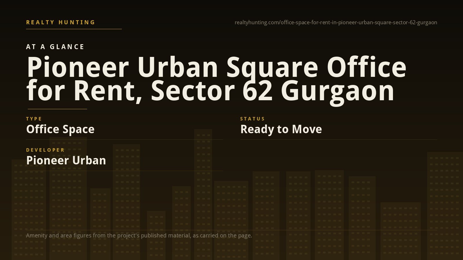 Pioneer Urban Square Office for Rent, Sector 62 Gurgaon — photo 1