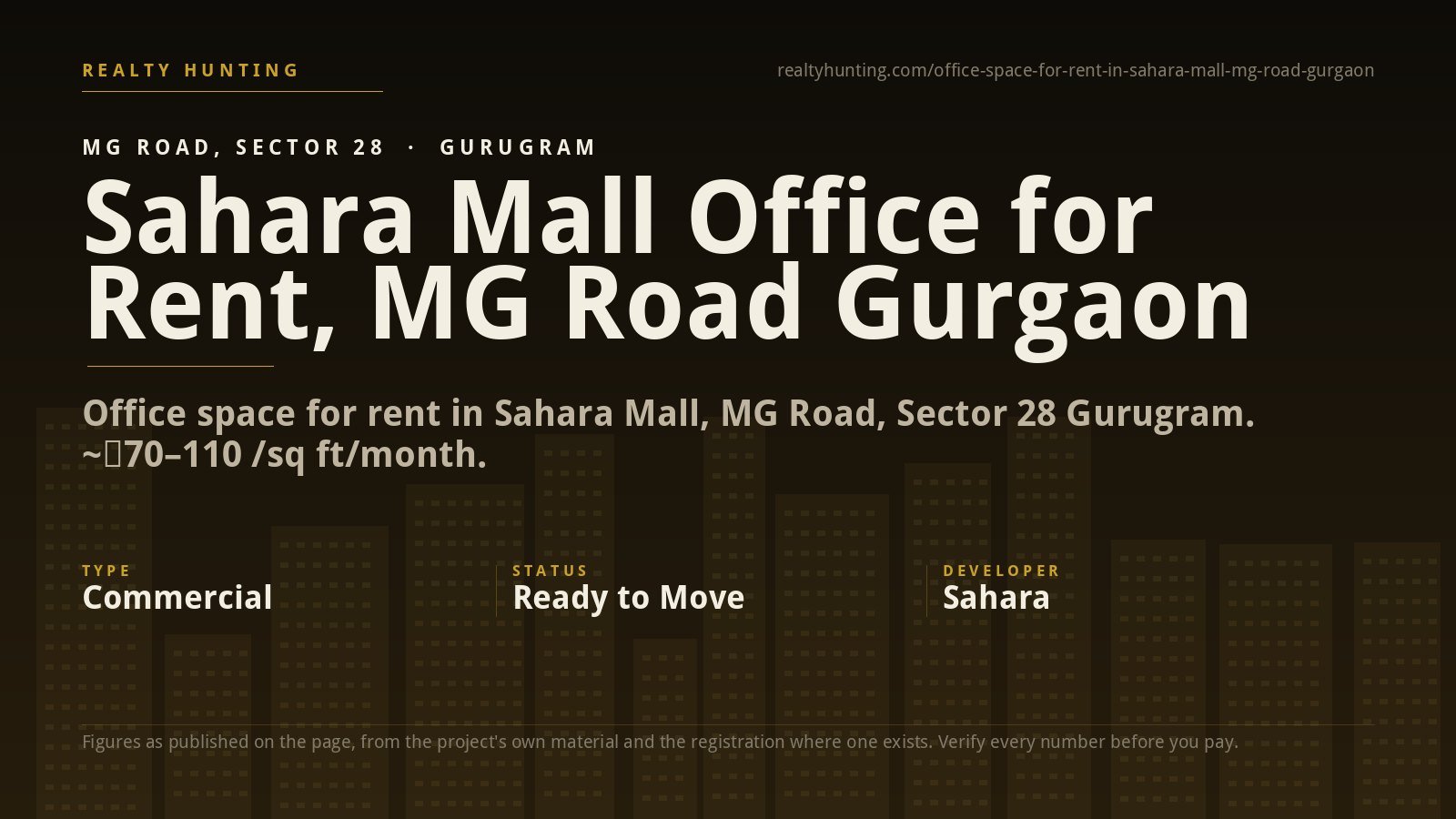 Sahara Mall Office for Rent, MG Road Gurgaon