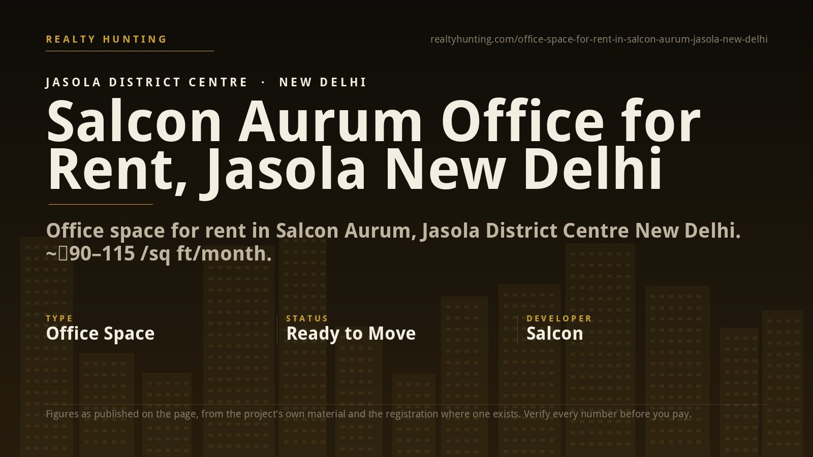 Salcon Aurum Office for Rent, Jasola New Delhi