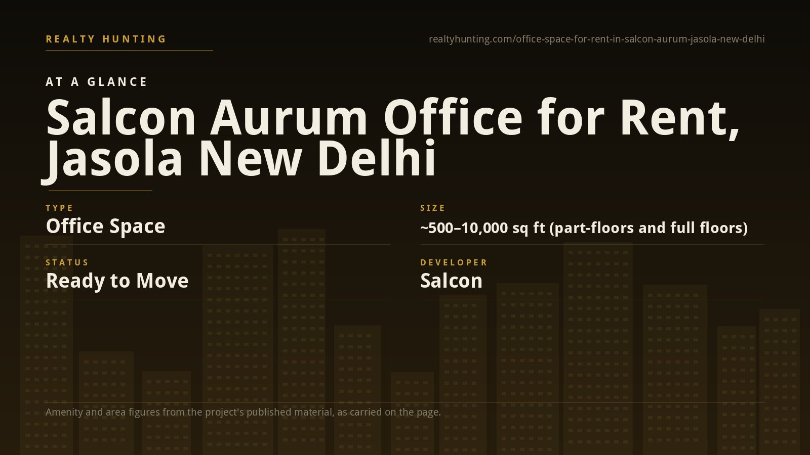 Salcon Aurum Office for Rent, Jasola New Delhi — photo 1