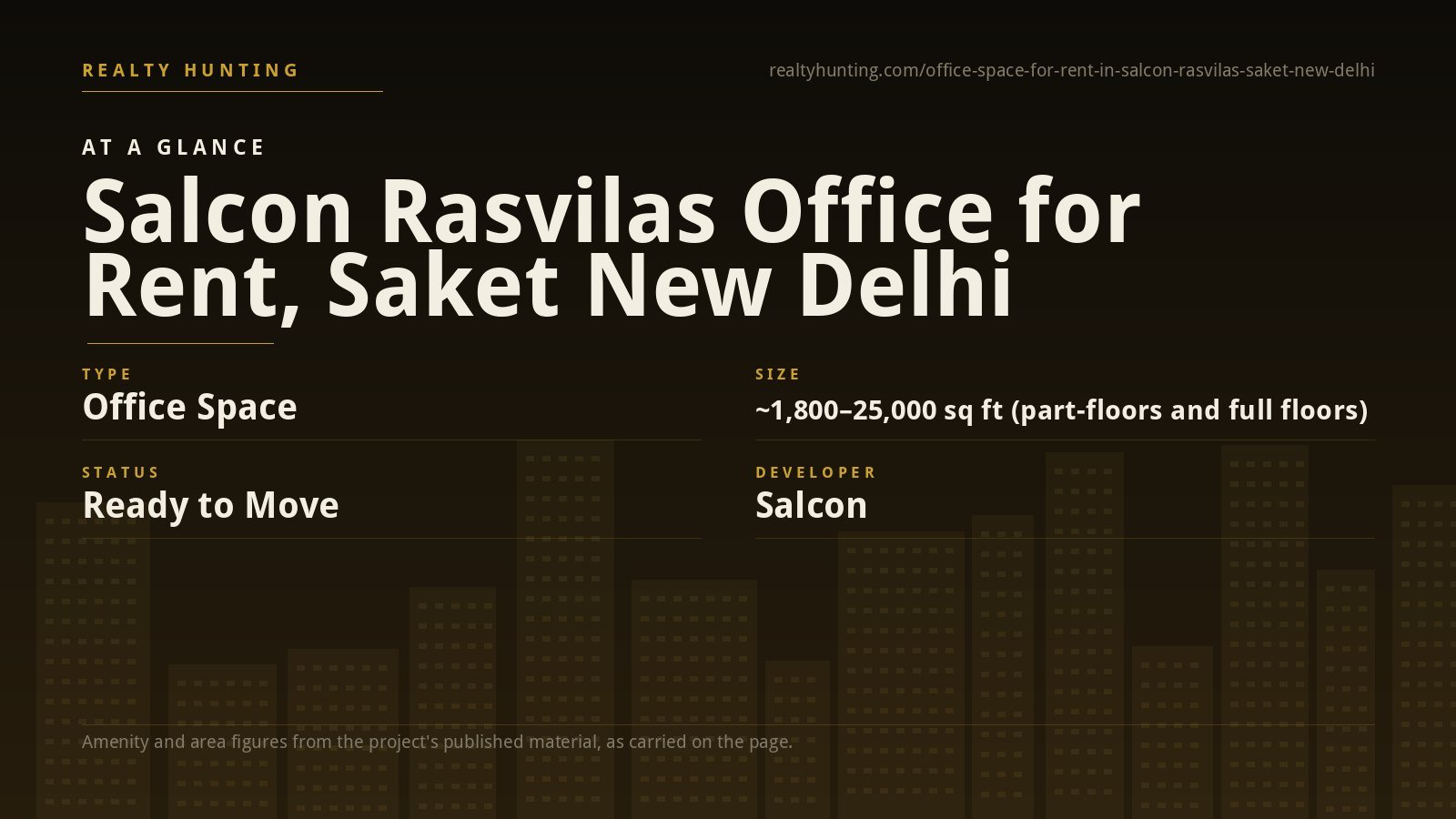 Salcon Rasvilas Office for Rent, Saket New Delhi — photo 1