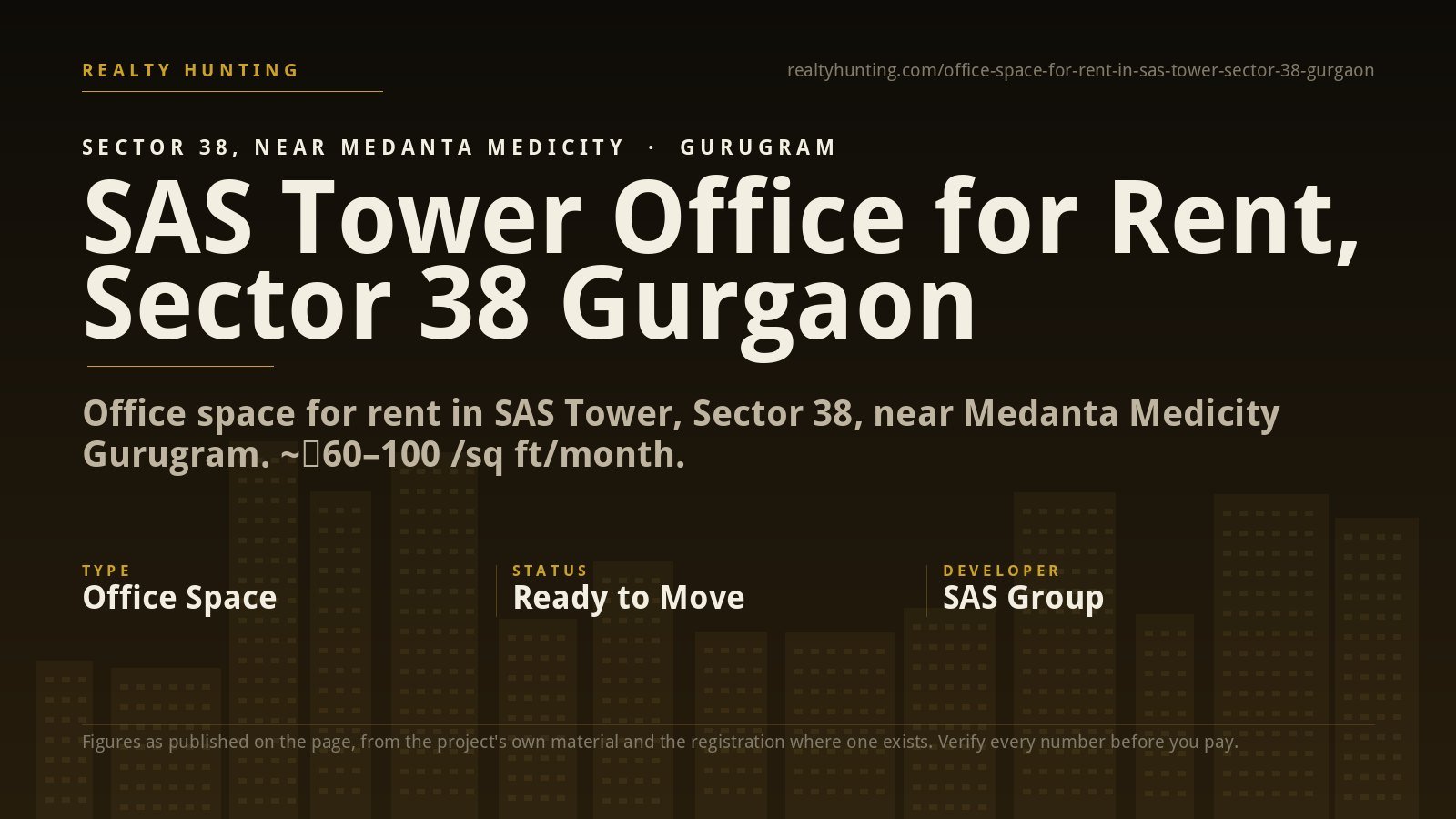 SAS Tower Office for Rent, Sector 38 Gurgaon