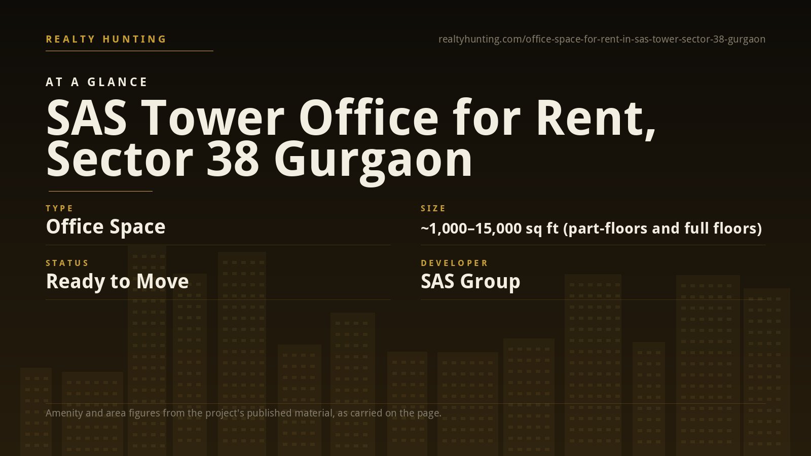 SAS Tower Office for Rent, Sector 38 Gurgaon — photo 1