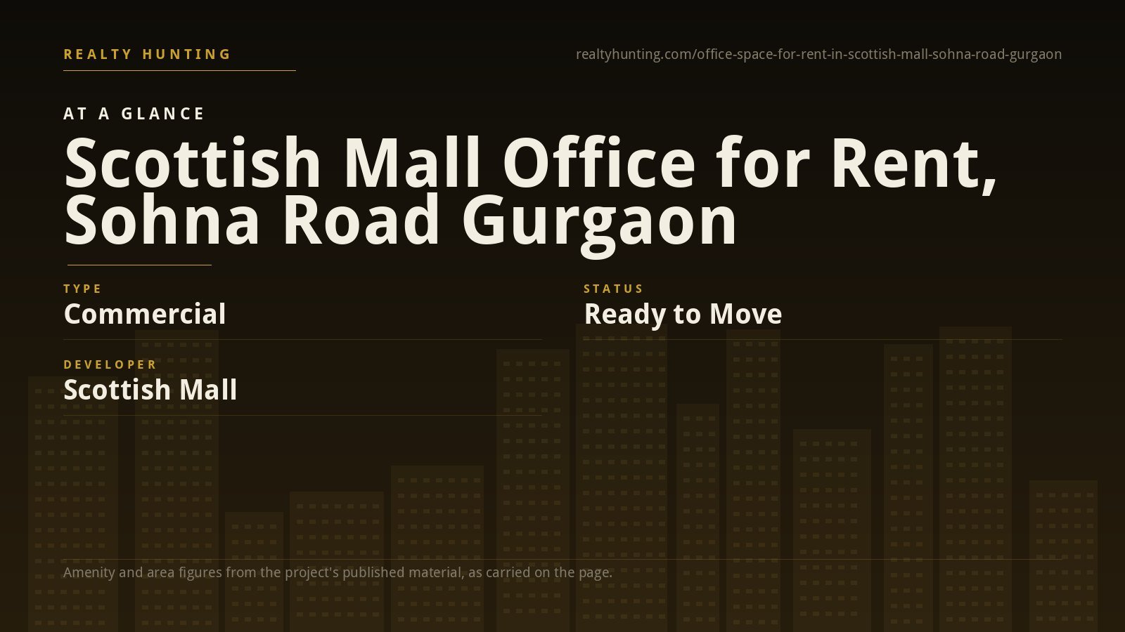Scottish Mall Office for Rent, Sohna Road Gurgaon — photo 1