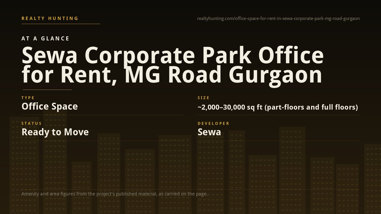 Sewa Corporate Park Office for Rent, MG Road Gurgaon — photo 1