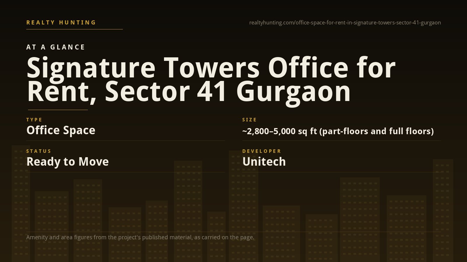 Signature Towers Office for Rent, Sector 41 Gurgaon — photo 1